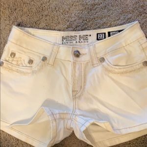 White Jean Shorts